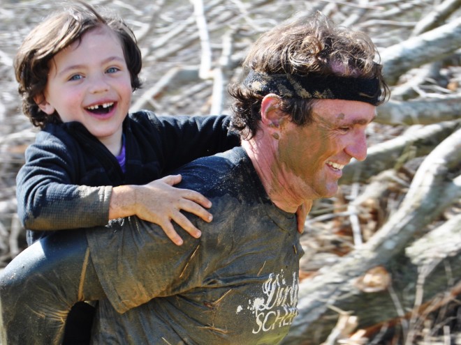 Wes and Carson at Mud Run