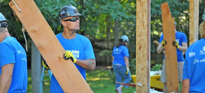Jason volunteering for our Build for Ben project in 2013.